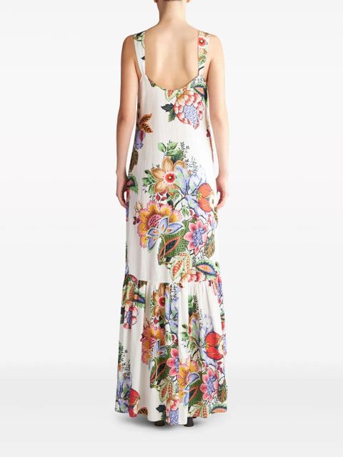 ETRO floral-print cotton blend maxi dress - Neutrals