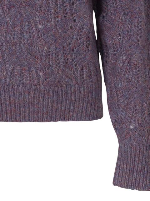 ISABEL MARANT openwork knitted sweater - Purple
