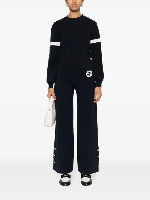 Gucci Interlocking G waffle-knit jumper - Blue