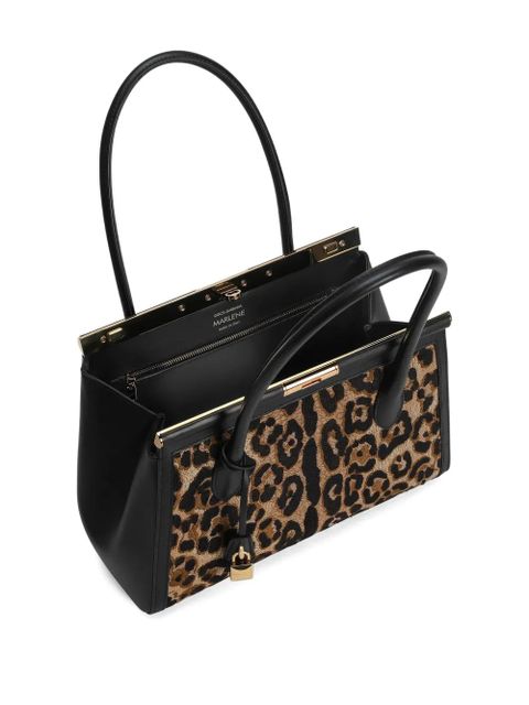 Dolce & Gabbana Marlene Everyday bag with Leo thread embroidery - Brown