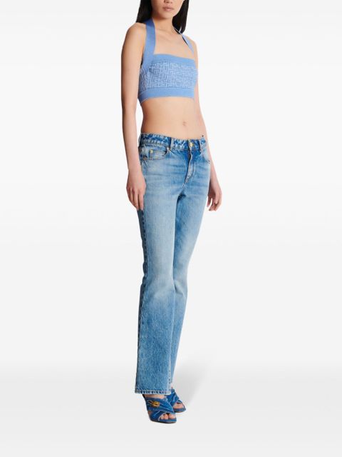 Balmain PB Labyrinthe Monogram top - Blue