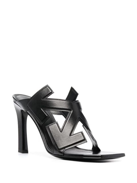 Off-White Arrows motif leather mules - Black - zdjęcie produktu nr 2