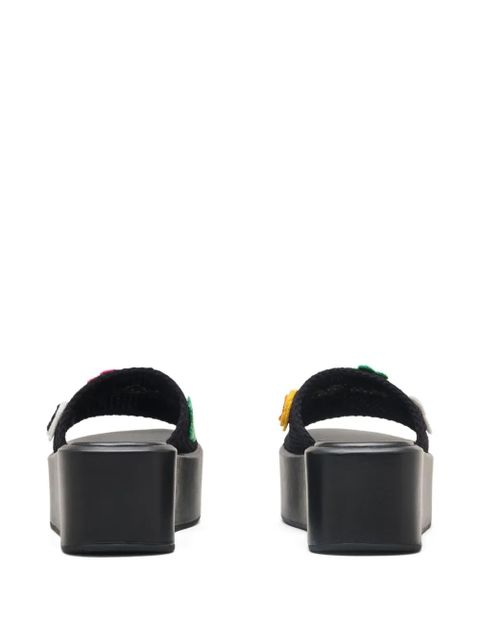 Marc Jacobs The Daisy Crochet Platform slides - Black - zdjęcie produktu nr 2