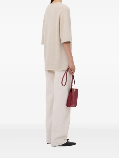 LouLou de Saison Raven short-sleeve crew-neck sweater - Neutrals