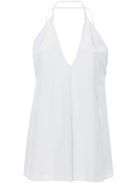 TOTEME Double-Halter silk top - Grey - zdjęcie produktu nr 1