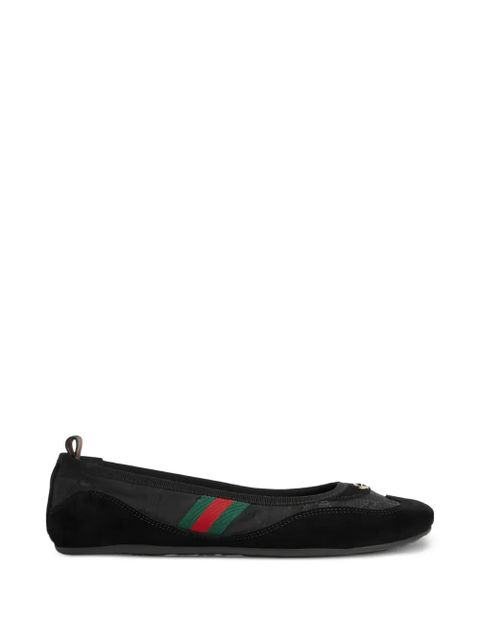 Gucci ribbon striped ballet flats - Black - zdjęcie produktu nr 1