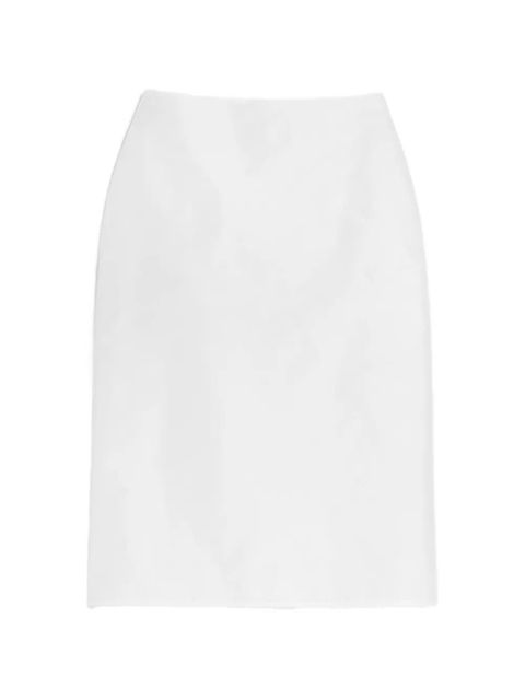 Jil Sander technical faille midi skirt - White - zdjęcie produktu nr 1