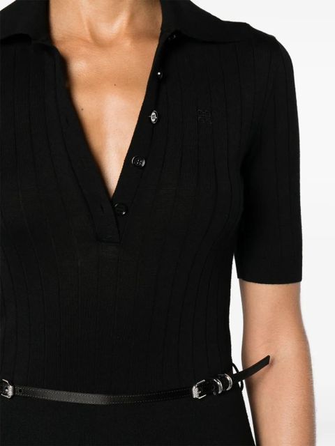 Givenchy belted wool midi dress - Black