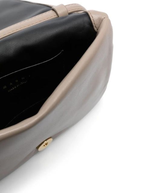 Marni Prisma leather clutch bag - Brown