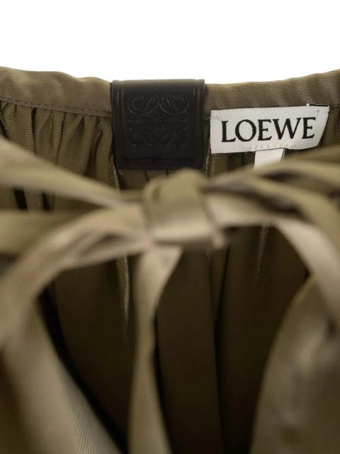 LOEWE ruffled-waist tunic dress - Green