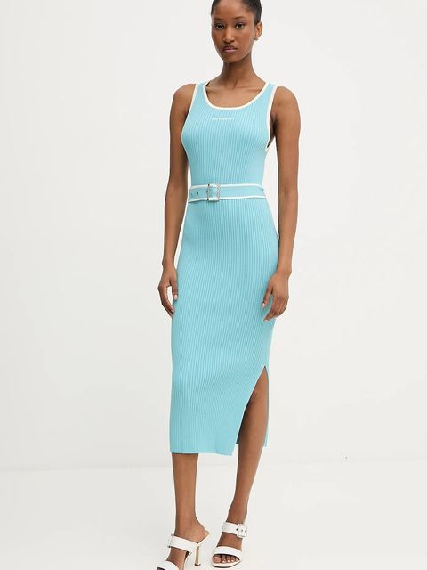 Karl Lagerfeld sukienka kolor niebieski midi dopasowana A3W13039 - zdjęcie produktu nr 1