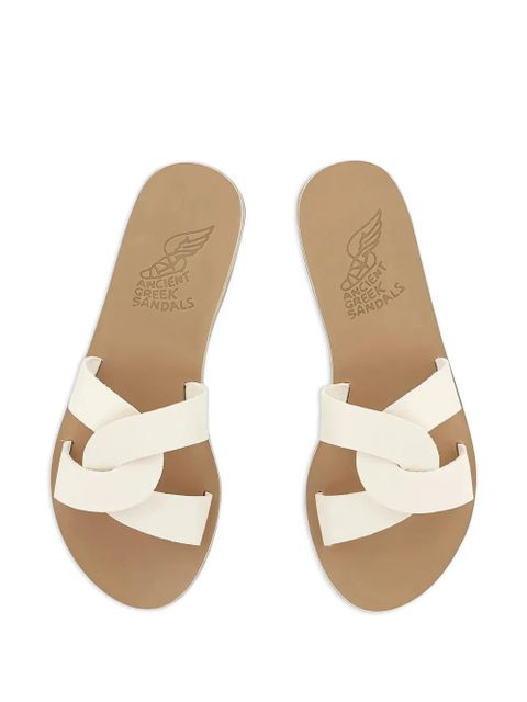 Ancient Greek Sandals Desmos double-strap leather sandals - White