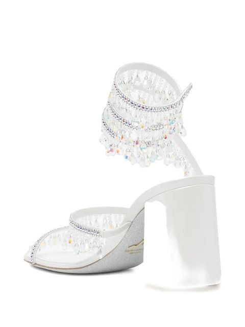 René Caovilla 80mm Jahanara sandals - White