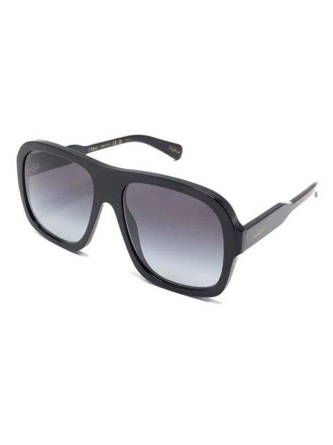 Chloé Eyewear pilot-frame sunglasses - Black - zdjęcie produktu nr 2