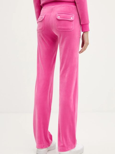 Juicy Couture spodnie dresowe DEL RAY POCKETED PANT damskie kolor różowy gładkie JCAP180