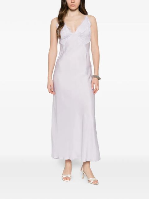 SANDRO lace-trim maxi dress - Purple - zdjęcie produktu nr 2