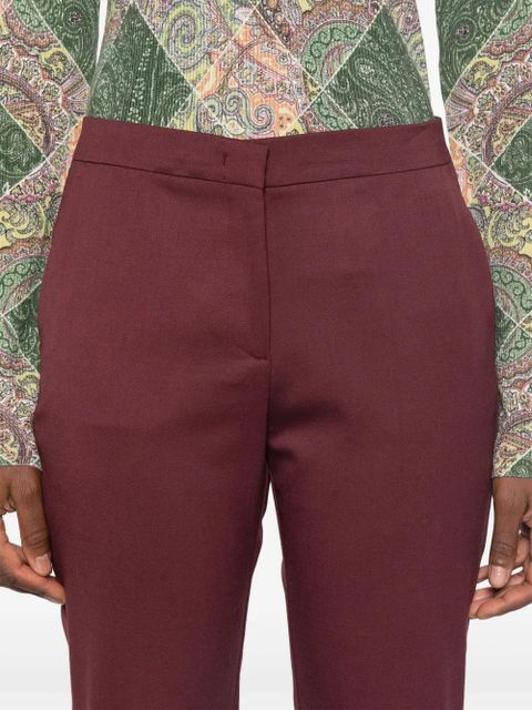 ETRO cropped wool trousers - Red