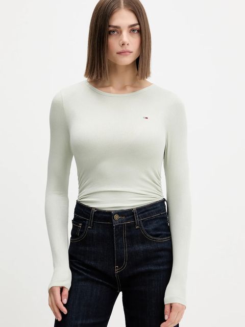 Tommy Jeans longsleeve kolor zielony DW0DW21568 - zdjęcie produktu nr 1