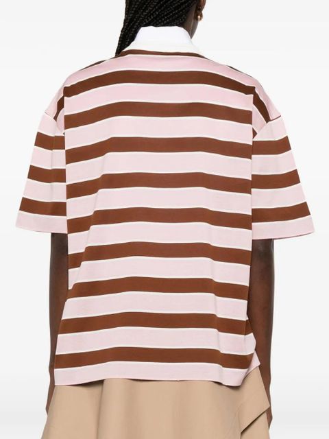 Prada striped pocket T-shirt - Pink