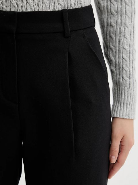 Abercrombie & Fitch spodnie damskie kolor czarny proste high waist KI156-5521-900