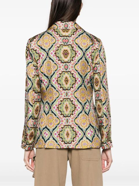 ETRO floral-print silk blazer - Green