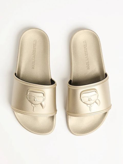 Karl Lagerfeld klapki KONDO 2.0 damskie kolor złoty KL80919M