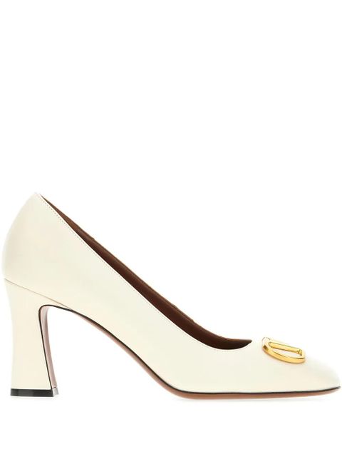 Valentino Garavani 80mm VLogo block-heel pumps - Neutrals - zdjęcie produktu nr 1