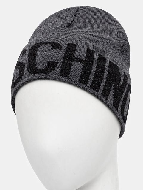 Moschino czapka z wełną kolor szary M3349 65457 - zdjęcie produktu nr 2