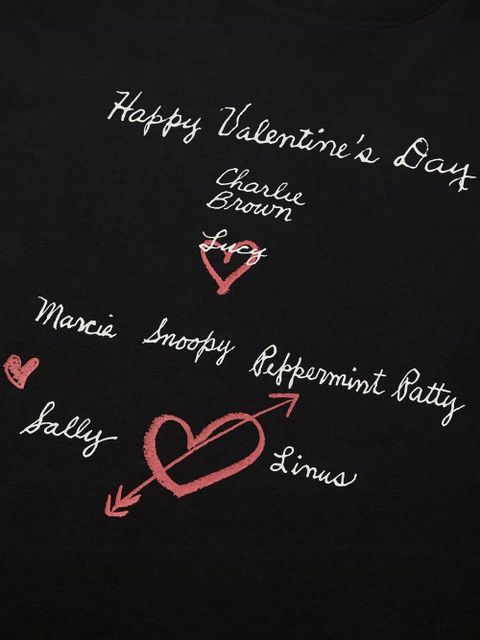 Marge Sherwood x Peanuts lettering-print T-shirt - Black