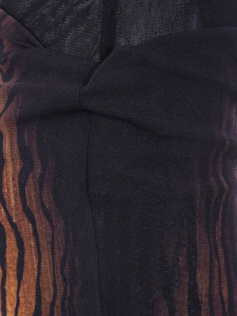 Jean Paul Gaultier wood-print draped skirt - Brown - zdjęcie produktu nr 2