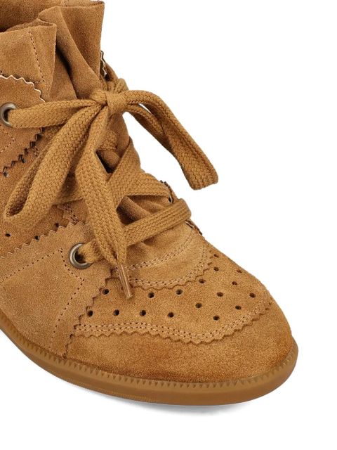 ISABEL MARANT perforated wedge boots - Brown