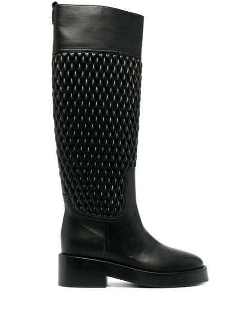 Casadei Dome quilted riding boots - Black - zdjęcie produktu nr 1
