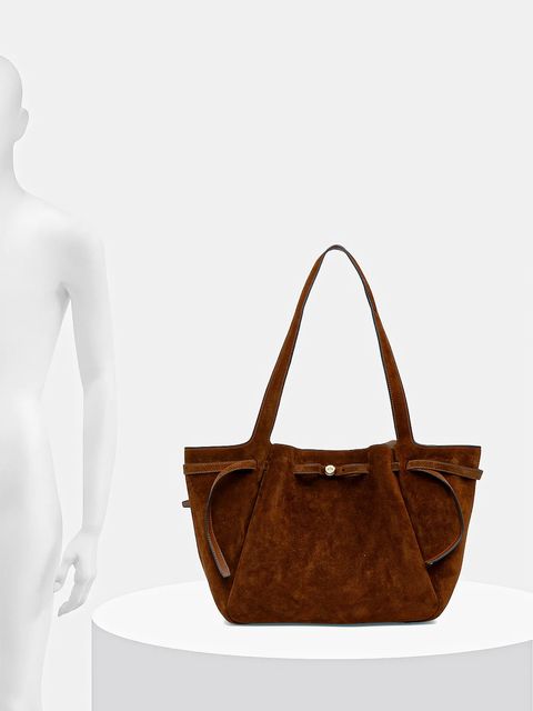 Tory Burch torebka zamszowa Romy Suede Tote