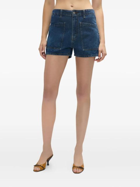 RE/DONE The Bender pocket-detail denim shorts - Blue