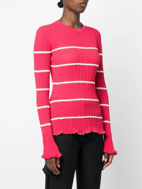 3.1 Phillip Lim striped ribbed-knit top - Pink