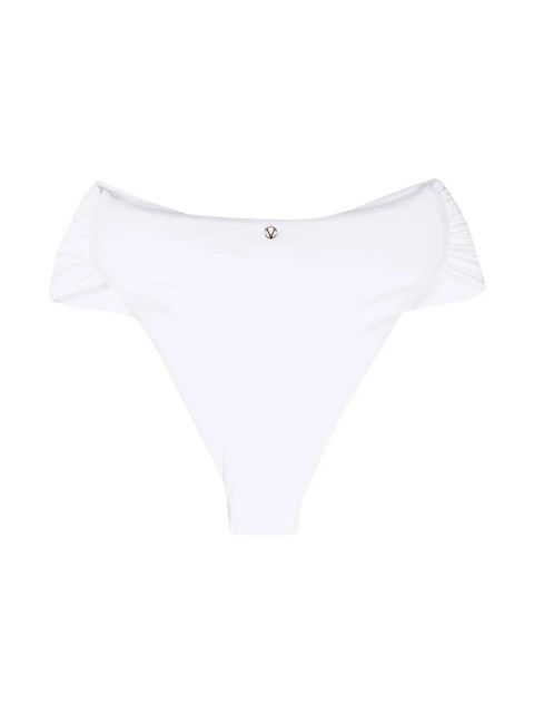 La Reveche Amelie ruched bikini bottoms - White - zdjęcie produktu nr 2