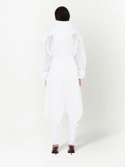 Ferragamo unlined organza trench - White