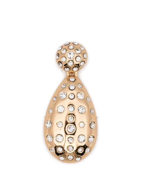 Self-Portrait rhinestones-embellished drop earrings - Gold - zdjęcie produktu nr 1