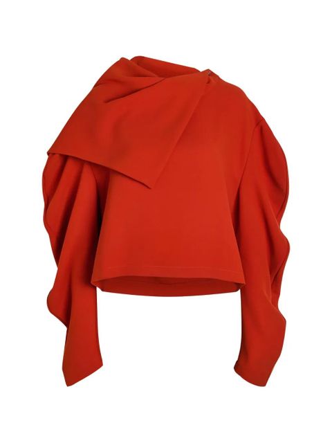 A.W.A.K.E. Mode draped blouse - Orange - zdjęcie produktu nr 1