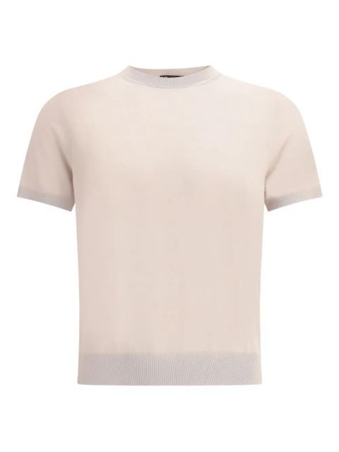 Loro Piana ribbed-neck T-shirt - White - zdjęcie produktu nr 1