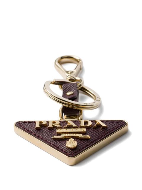 Prada Saffiano leather keychain - Red