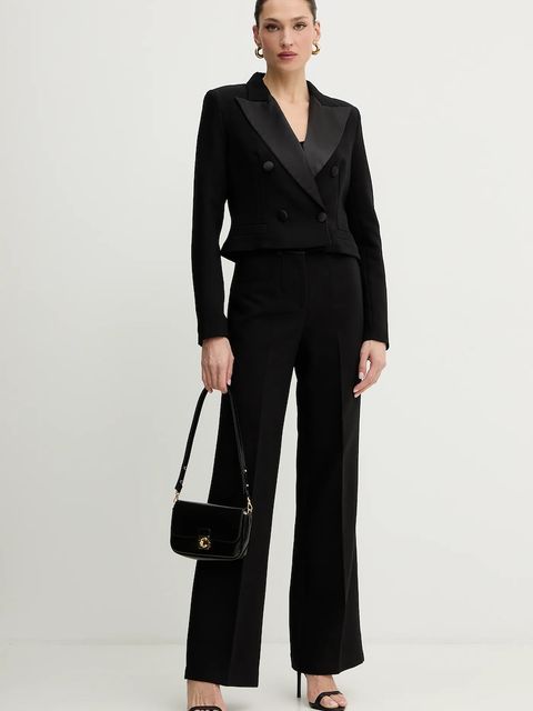 Morgan spodnie damskie kolor czarny proste high waist PJOEN.F - zdjęcie produktu nr 2