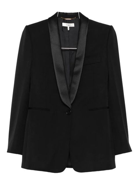 Chloé satin-lapel blazer - Black
