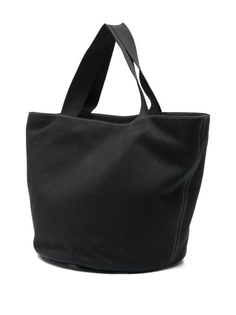The Row Sisal logo-plaque tote bag - Black - zdjęcie produktu nr 2