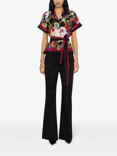 Dolce & Gabbana mid-rise twill flared trousers - Black - zdjęcie produktu nr 2
