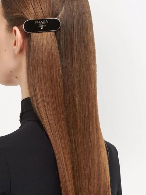 Prada lettering-logo hair clip - Black - zdjęcie produktu nr 2