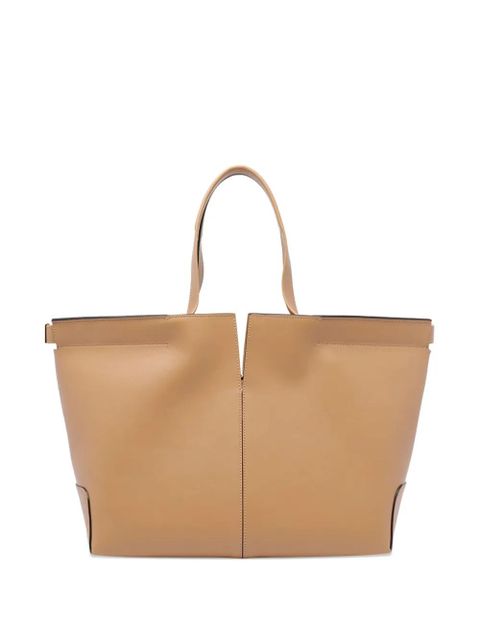 Tod's double-handle leather tote bag - Neutrals