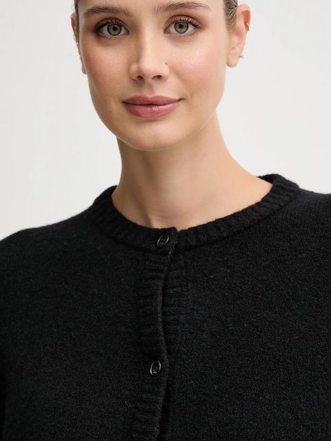 OUI kardigan z wełną damski kolor czarny 94462