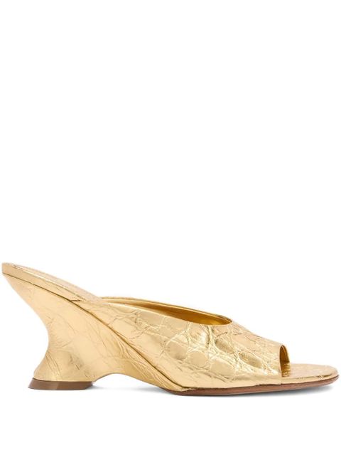 DRIES VAN NOTEN open-toe leather sandals - Gold - zdjęcie produktu nr 1