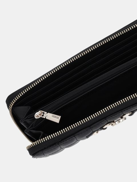 Guess portfel NADIRA damski kolor czarny SWQG84 24146